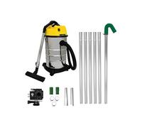 MAXBLAST Aspirateur Industriel 30 L 1400W Moteur Triple Sec & Humide Perche Gouttières 1,2 à 7,2 m Caméra d'Inspection Temps Réel Zoom 4x Grand Angle