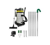 MAXBLAST Aspirateur Industriel 60 L 1400W Moteur Triple Sec & Humide Perche Gouttières 1,2 à 7,2 m Caméra d'Inspection Temps Réel Zoom 4x Grand Angle Embouts en Aluminium [Sac de Transport INCLUS] Ino