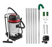 MAXBLAST Aspirateur Industriel 80 L 3000W Moteur Triple Sec & Humide Perche Gouttières 1,2 à 7,2 m Caméra d'Inspection Temps Réel Zoom 4x Grand Angle Embouts en Aluminium [Sac de Transport INCLUS] Ino