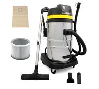 MAXBLAST Aspirateur Industriel de 50 Litres 1400W en Acier Inoxydable et Accessoires, Aspirateur Sec & Humide [Sac à Poussière INCLUS]