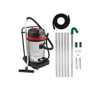 MAXBLAST Aspirateur Industriel de 80 L Sec & Humide en Acier Inoxydable Tuyau en EVA PE de 5 m Perche de Nettoyage Gouttières Filtre en Tissu Moteur