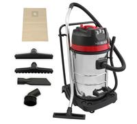 Aspirateur Industriel 2 en 1 de 80 Litres 3000W 230V Acier Inoxydable MAXBLAST Rouge G