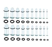 Maxbott Lot de 20 jauges d'oreille en verre - Écartement de 0,5 mm - Bouchons évasés simples 14 G-2G - Hypoallergénique - Kit d'étirement (transparent, 1,6 mm-6 mm (14 G-2G) 20 pièces)