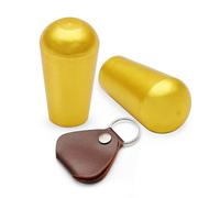 MAXCHEER Lot de 2 boutons d'interrupteur à bascule 3 voies en laiton SAE 8-32 pour guitare Gibson Les Paul/Switchcraft (doré)