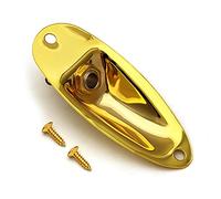 MAXCHEER Plaque d'entrée de guitare - Style bateau - 6,35 mm - Avec vis pour guitare électrique Fender Stratocaster Strat St Mono - Pièces de rechange (doré)