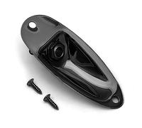 MAXCHEER Plaque d'entrée de guitare - Style bateau - 6,35 mm - Avec vis pour guitare électrique Fender Stratocaster Strat St Mono - Pièces de rechange (noir)