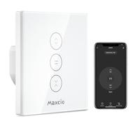 Maxcio Interrupteur Connecté WiFi Pour Volet Roulant Compatible Alexa | Interrupteur Intelligent Pour Rideau Compatible Google Home, Commande Vocale, Control À Distance & Minuterie