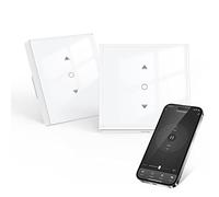 Maxcio Interrupteur Connecté WiFi Volet Roulant Gen 6.1 [Fil Neutre]-2er | Interrupteur Pour Rideau Avec Contrôle De Pourcentage Compatible Alexa, Google Home, Commande Vocale & Minuterie 2.4G