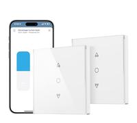 Maxcio Interrupteur Connecté WiFi Volet Roulant HomeKit Alexa [Fil Neutre] | Interrupteur Intelligent Pour Rideau Compatible Google Home, Calibrage En Un Clic & Contrôle De Pourcentage, Minuterie 2er