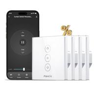 Maxcio Interrupteur Connecté WiFi Volet Roulant Tactile [Fil Neutre]-4 Pack | Interrupteur Intelligent Pour Rideau Avec Contrôle De Pourcentage Compatible Alexa, Google Home, Commande Vocale & Minuterie