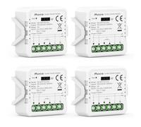 Maxcio Mini Interrupteur Volet Roulant Connecté, Module Relais De Commande De Volet Roulant Wifi Avec Fonction Pourcentage, Minuterie, Commande Vocale, Compatible Avec Alexa, Google Home, 4 Packs