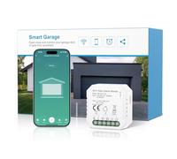 Maxcio Ouvre-Porte De Garage Connecté WiFi AC/DC Compatible Alexa | Contrôleur Intelligent Compatible Google Home, Commande Vocale, Contrôle App, Minuterie & Notification En Temps Réel