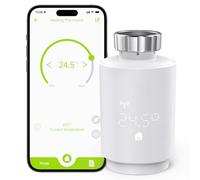 Maxcio Zigbee Tête Thermostatique Intelligente Connectée, Thermostat pour Radiateur Compatible avec Alexa & Google Home, Contrôle par App, Programmable, Détection de Fenêtre, Requiert Le Hub Zigbee