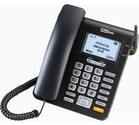 Maxcom Comfort MM28D 2G Téléphone de bureau filaire bi-bande GSM mobile professionnel - noir/argenté