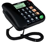 MaxCom KXT480CZ Noir Téléphone de bureau analogique avec mains libres et identification de l'appelant