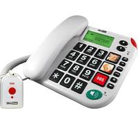 KXT481 SOS - Téléphone filaire avec ID d'appelant - blanc