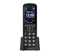 Maxcom MM34D 4G VoLTE Téléphone de bureau sans fil à gros bouton pour la maison et le bureau avec carte SIM Pas de ligne terrestre nécessaire Chargeur de bureau Prise britannique - Noir