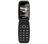 Maxcom MM828 Téléphone Portable Flip Phone 4G Volte Ecran 2.4" Facile à Lire Bouton SOS Longue Durée de Vie de la Batterie Double SIM Débloqué et sans SIM USB-C Noir