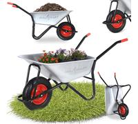 MAXCRAFT Brouette / brouette de chantier pneus gonflables 250 kg 100 L - Noir