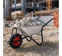 MAXCRAFT Brouette de Chantier Chariot Transport Jardin Chambre à Air 250kg 100 L