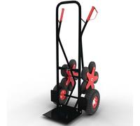 MAXCRAFT Diable Chariot de Transport Charge Max 200 kg Multi-Purpose Escalier 12 Roues pour l'Intérieur Extérieur en Noir
