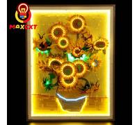 MAXCXT - ensemble de lumières LED pour LEGO 31215, Vincent van Gogh, tournesols, lampe décorative à monter soi-même, ensemble de blocs de construction Lego non inclus Only LED Light