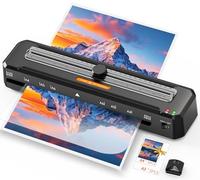 MAXDONE Plastifieuse, A3 Plastifieuse à Chaud et à Froid, Préchauffage 1 à 2 Min, avec 10 Pochettes, Arrondisseur d’Angles, Plastifieuse tout Format pour A3 A4 A5 A6 Photo Document Bureau École