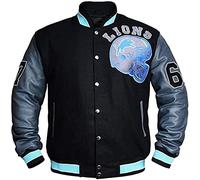 MAXDUD Blouson bomber pour homme noir et gris | Veste universitaire Letterman pour Tom Hardy Veste légère de baseball, L