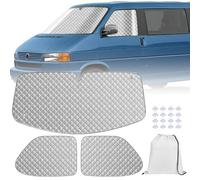 MaxEarn Couvre-fenêtres intérieurs pour VW T4, ensemble de stores thermiques de luxe 3 pièces, couvre-fenêtre avant pour camping-car VW T4, protection UV estivale et protection isolante hivernale