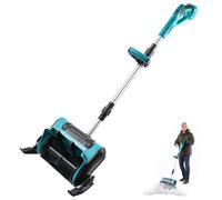 MaxEarn Fraise à neige pour Makita sans fil 18 V, souffleuse à neige électrique jusqu'à 30 cm de largeur de travail, brosse à neige sans fil avec direction réglable et tige télescopique, déneigeuse