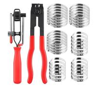 MaxEarn Kit de 32 colliers de serrage CV (15 grands + 15 petits) avec pince de serrage d'oreille et pince à joint de tuyau, colliers de serrage de joint de coffre de voiture, camion, SUV