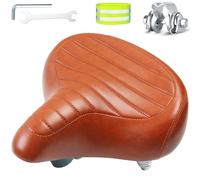 MaxEarn Selle de vélo pour homme et femme, large et douce, rétro, selle de vélo confortable avec gond à ressort résistant aux chocs, selle de vélo de rechange, pour vélo de ville, VTT, vélo