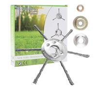 MaxEarn Tete Brosse Debroussailleuse, 200 mm x 25,4 mm Universelle Tête Débroussailleuse, 25,4mm Alésage, à 6 Fils d'acier, Brosse Metallique Debroussailleuse de Jardin