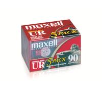 MAXELL 108562 UR-90 AUDIO CASSETTES 90 MIN 5 PACK CASS NEUF