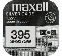 Maxell 10x 395 Pile bouton argentée SR 927 SW V395 M395 50mAh 1,55 V 1 blister SR927SW