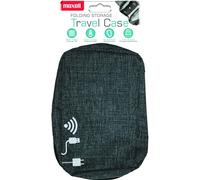 Maxell 199272MSF-TRL Étui de Rangement et de Voyage Pliable avec Fermeture éclair Souple (Noir)