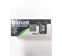 Maxell 319 SR527SW Lot de 10 piles bouton pour montre à l'oxyde d'argent 1,55 V