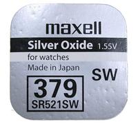 Maxell 379 SR521SW Lot de 2 piles bouton 1,55 V Oxyde d'argent