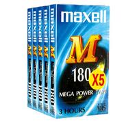 Maxell Cassette vidéo M180 Pack 5