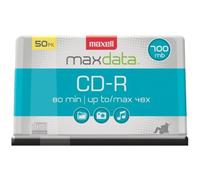 Maxell CD-R, 700 MB/80min, 48 x, Spindle, Argent, 50/Lot