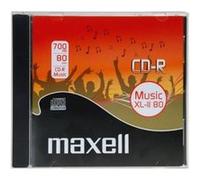 Lot de 10 CD-R Audio Maxell 80 Min., livrés dans boîtier plastique 10mm