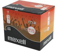 Lot de 10 CD-R Audio Maxell 80 Min., livrés dans boîtier plastique 10mm