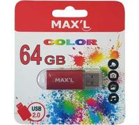 Maxell Color Max L Cle USB Flash Drive, 64 Go, USB 2.0, Rouge