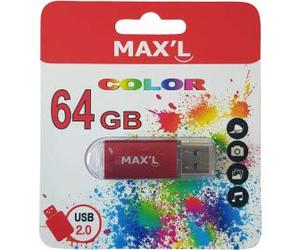 Maxell Color Max L Cle USB Flash Drive, 64 Go, USB 2.0, Rouge