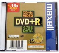 Maxell DVD+r 16x 4,7gb Data Video 120m