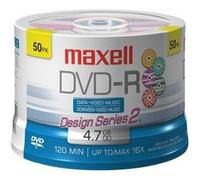Maxell DVD-R 4,7 Go 16X Design Ser II 50 Broche