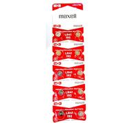 Maxell Lot de 10 piles alcalines LR41