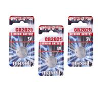 MAXELL Lot de 5 Blisters de 1 Pile bouton lithium CR2025 170 mAh