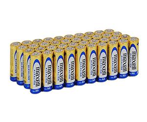 Maxell LR06 - Lot de 40 Piles alcalines AA, Couleur Or