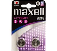 Maxell pack de 2 piles au lithium de boton cr2016 3v